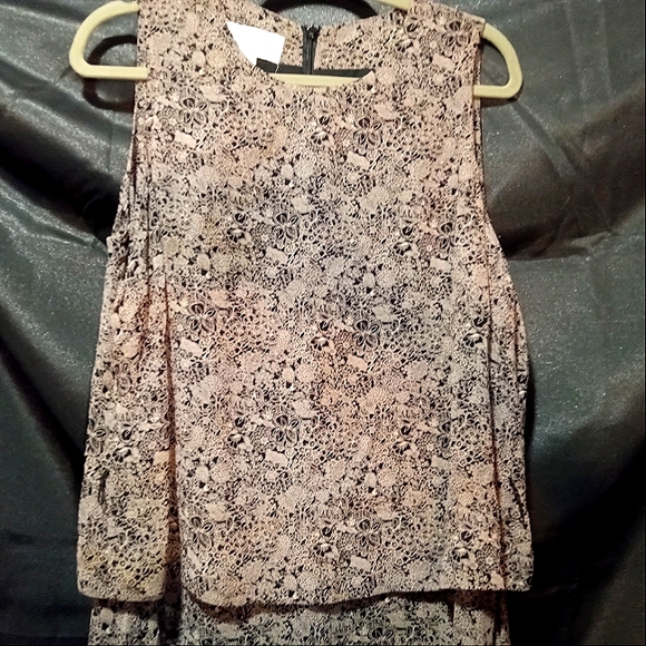 FINAL PRICE DROP Vintage Jones New York Taupe/Black Floral Lace Dress Size 16 - Picture 2 of 10
